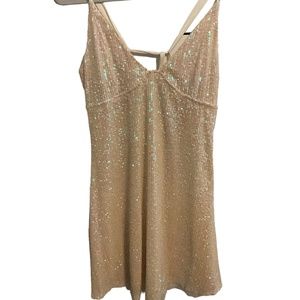 Free People Gold Rush mini sequin dress